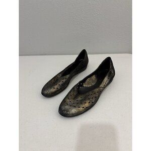 Sesto Meucci Made In Italy Flat Metalic Shoes Size 7.5 M